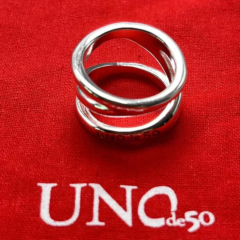 UNode50-anillo exquisito de alta calidad para mujer, bolsa de regalo de joyería romántica para vacaciones, España, 2023