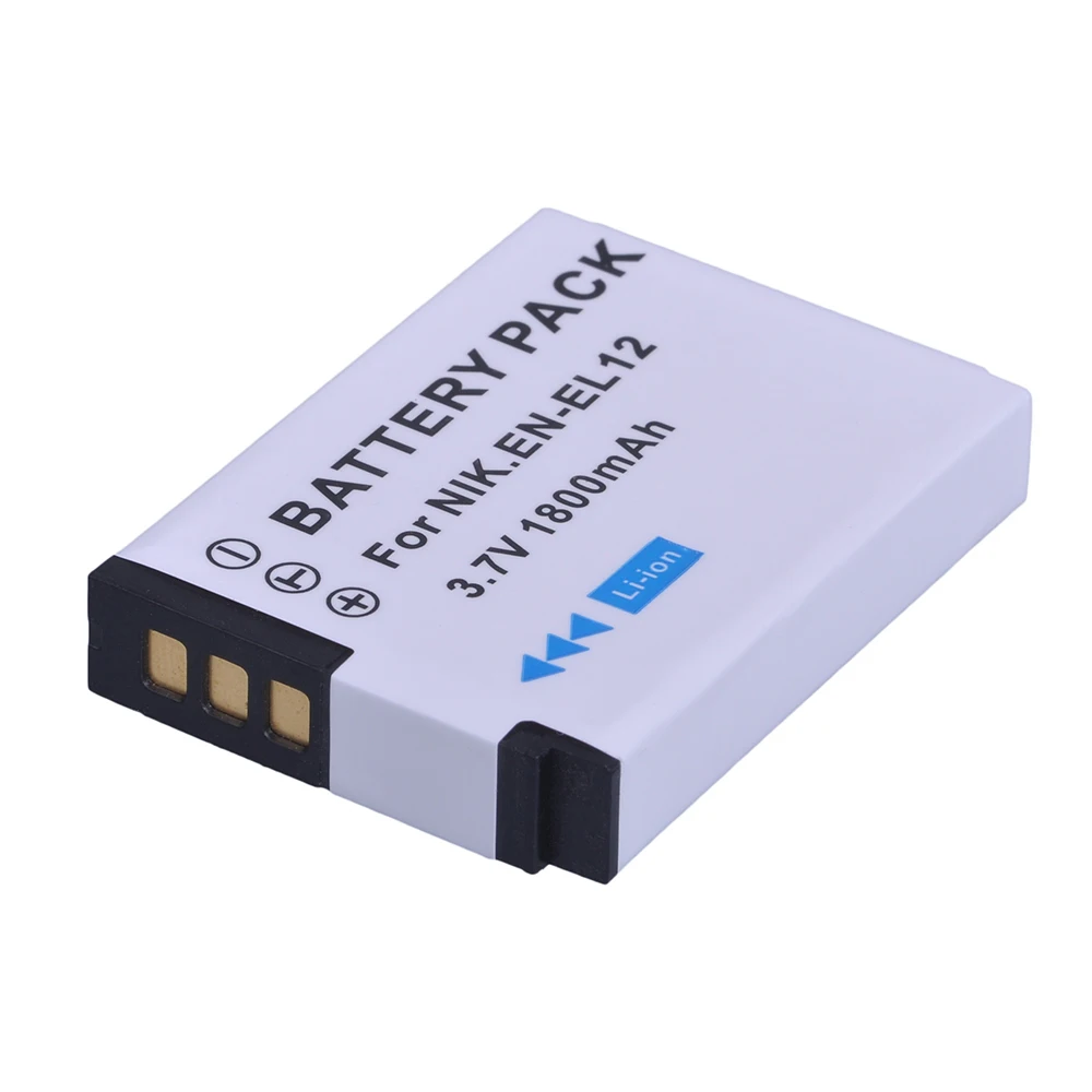 Batmax EN-EL12 Battery+LCDUSB Charger for Nikon Coolpix B600 W300 A900 AW100 AW110 AW120 AW130 S9700 S9500