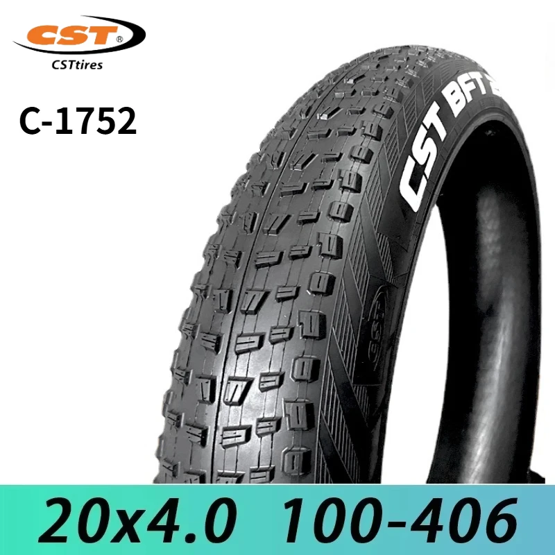 CST 20 inch Fat Tire Electric Snowmobile Beach Bicycle Tire MTB Bicycle Front Rear Wheel 100-406 20x4.0 Anti-Slip Fat Tire