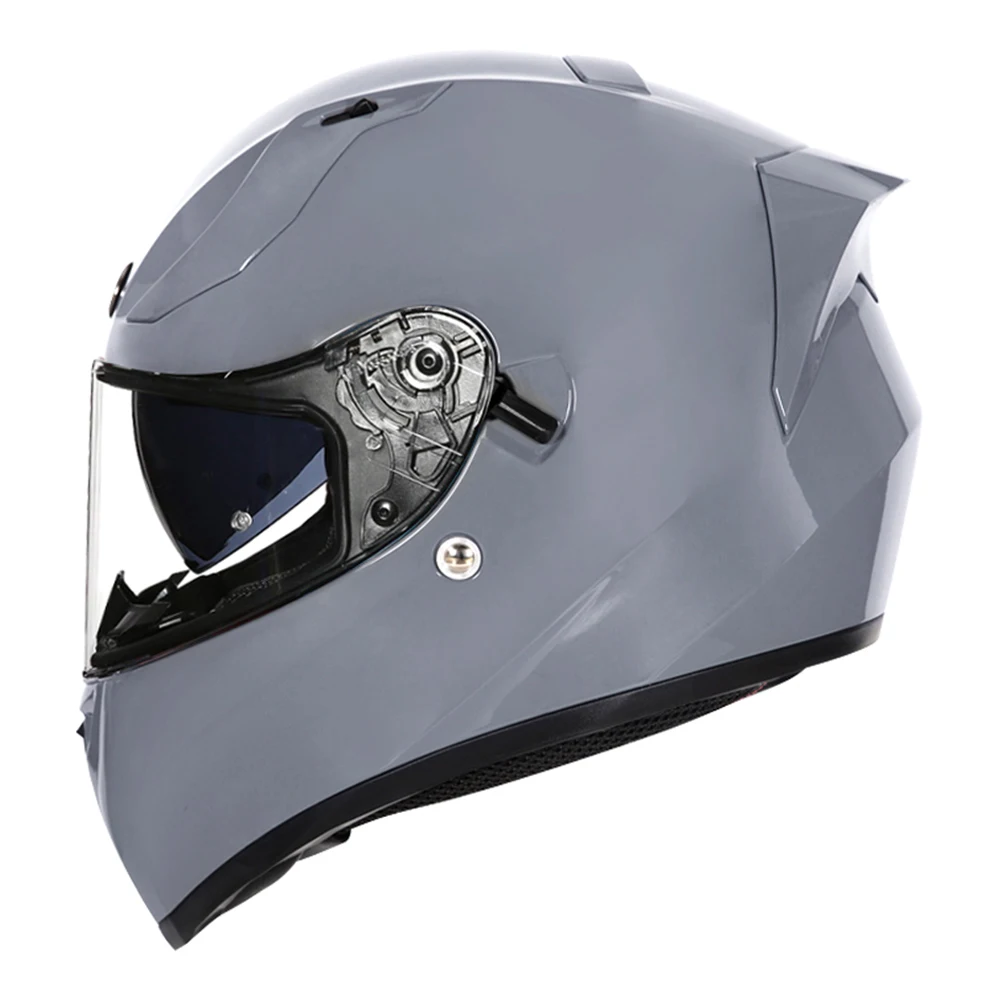 M-4XL Cool Grey Wear-Resistant Motocross Accessories Anti-Fall Motorcycle Kask Full Face Biker Helmet Breathable Head Protection