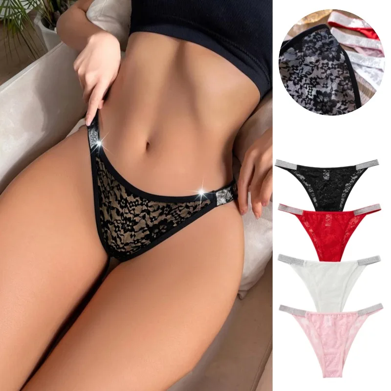 TrowBridge Lace Women's Panties Flowers Fashion Female Bikini Hollow Out Sexy Lingerie Charming Briefs Cozy Underpants Big Size