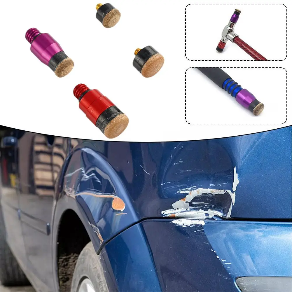 New Car Dent Repair Pit Suction Pit Tapping Hammer Tapping Head Leather Leveling Leveling PDR Hammer Pen Tool J2M6