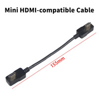 Mini HDMI-compatible Short Cable Right Angle Compatible with Shark Byte RX5.1 Receiver For Hdzero Skyzone Fatshark FPV Goggles