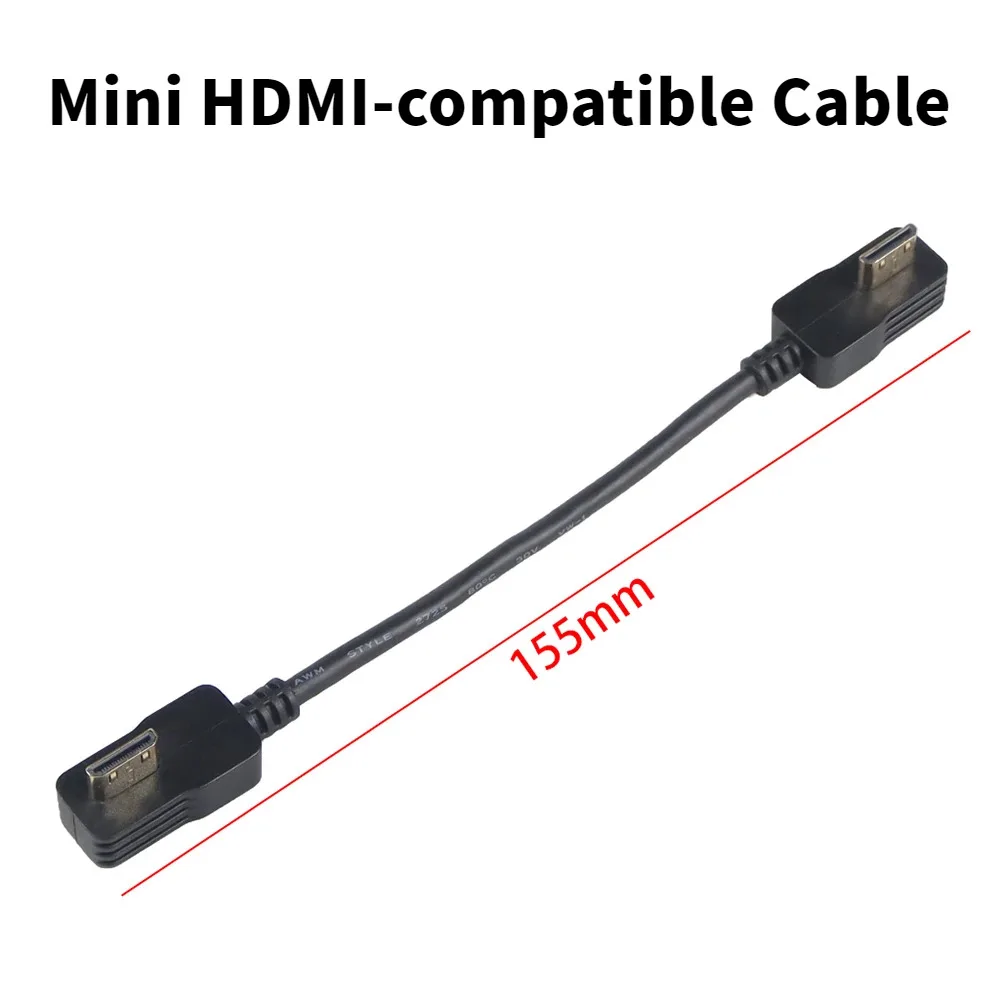 Mini HDMI-compatible Right Angle Short Cable For Hdzero Skyzone Fatshark FPV Goggles, Compatible with Shark Byte RX5.1 Receiver