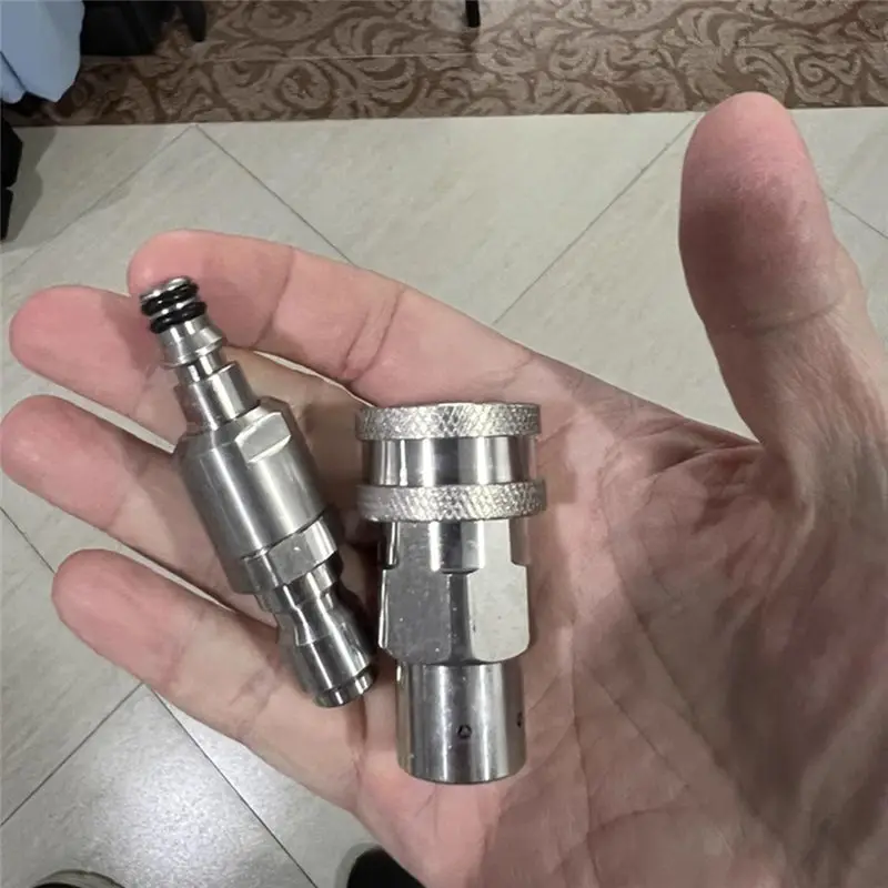 A36T-Conversion Joint Hose Quick Connector 3/8 Quick Plug Set High Pressure Washer Adapter For Karcher Water Anti-Winding B
