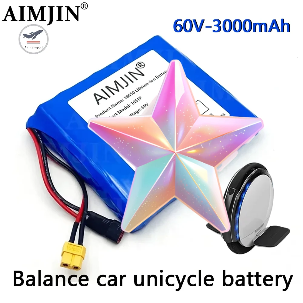 

Новые модели 2026 года: аккумулятор для гироскутера/моноцикла 60В 3000мАч, литиевая батарея 16S1P со встроенной BMS