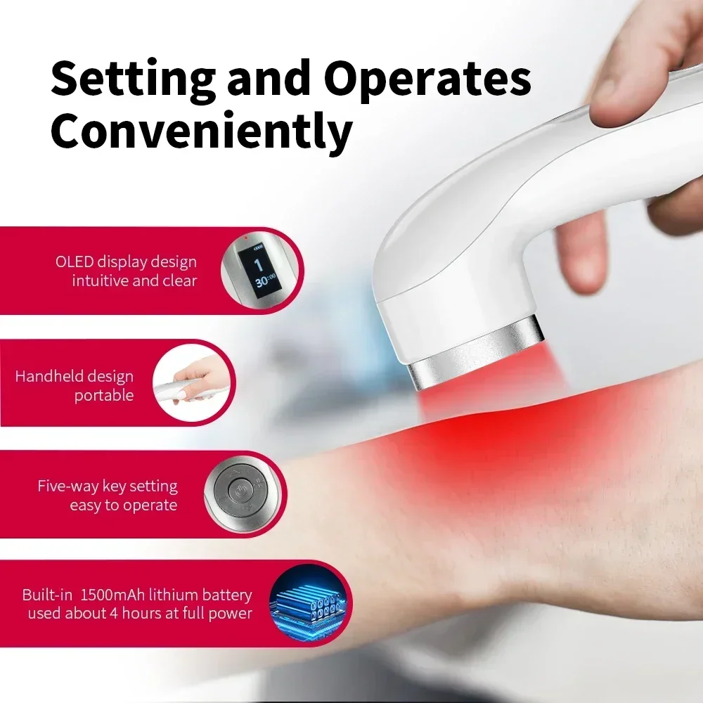 pmt1Animal Health Care Handheld led infrared therapy portable 650nm 808nm Pain Relief Device physiotherapy ultrasound Hot sales