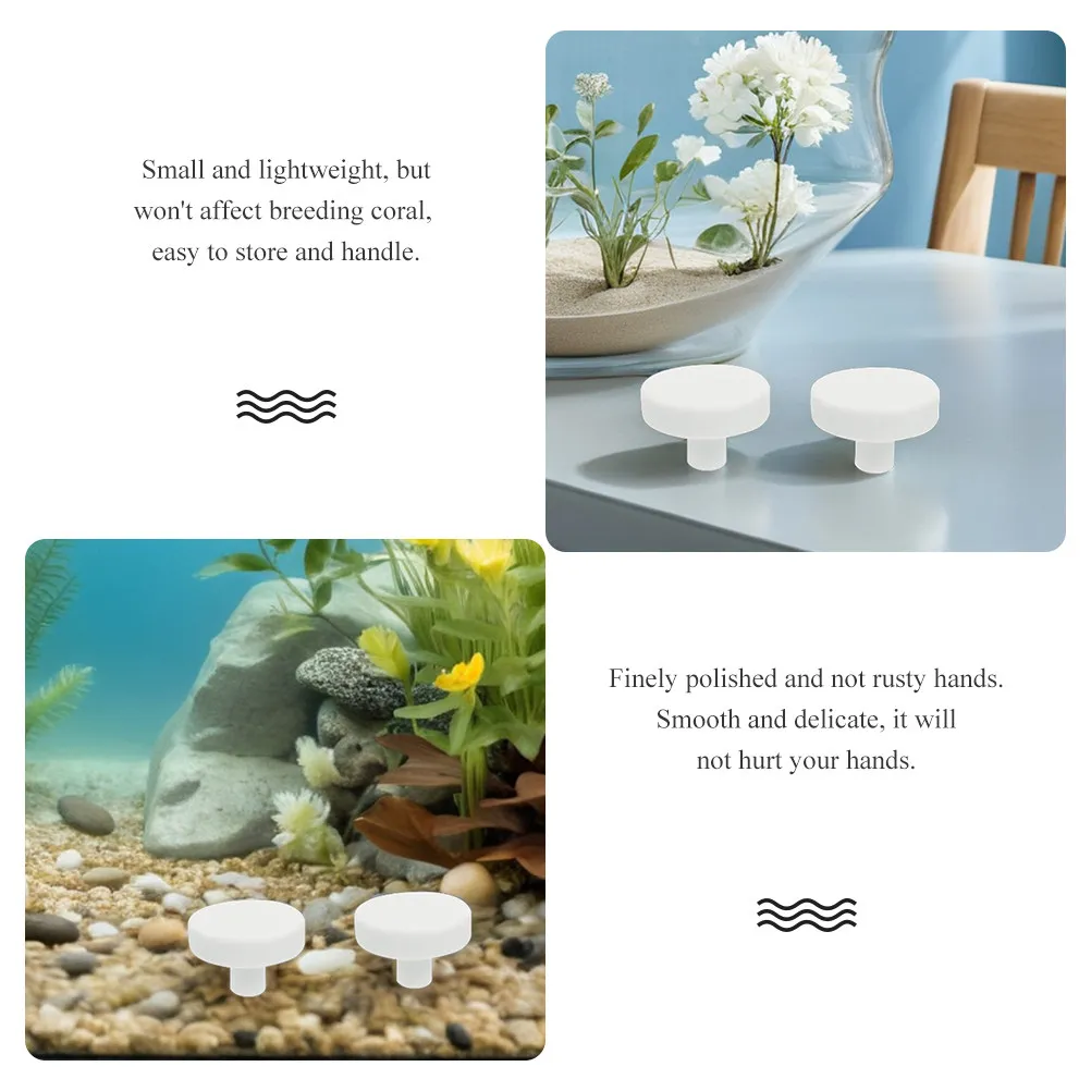 

20Pcs Fish Tank Coral Base T Shaped Coral Support Ceramic Coral Frag Plug Aquarium Coral Reef Frag FishTank Coral Nurture Supply