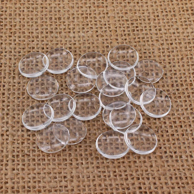 12pcs/bag Clear Glass Round Cabochons Transparent Dome for Jewelry Making DIY Findings 10mm 12mm 14mm 16mm 18mm 20mm 25mm T000