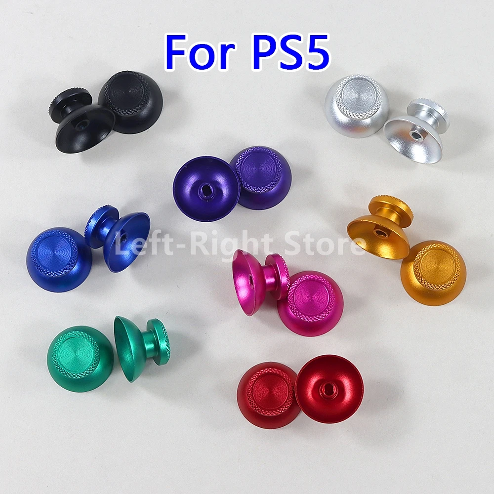 1set Mushroom Aluminum Metal Joystick Grip Cap Analog Thumb Stick Cover For PS5 Gamepad Controller Thumbstick Replacement