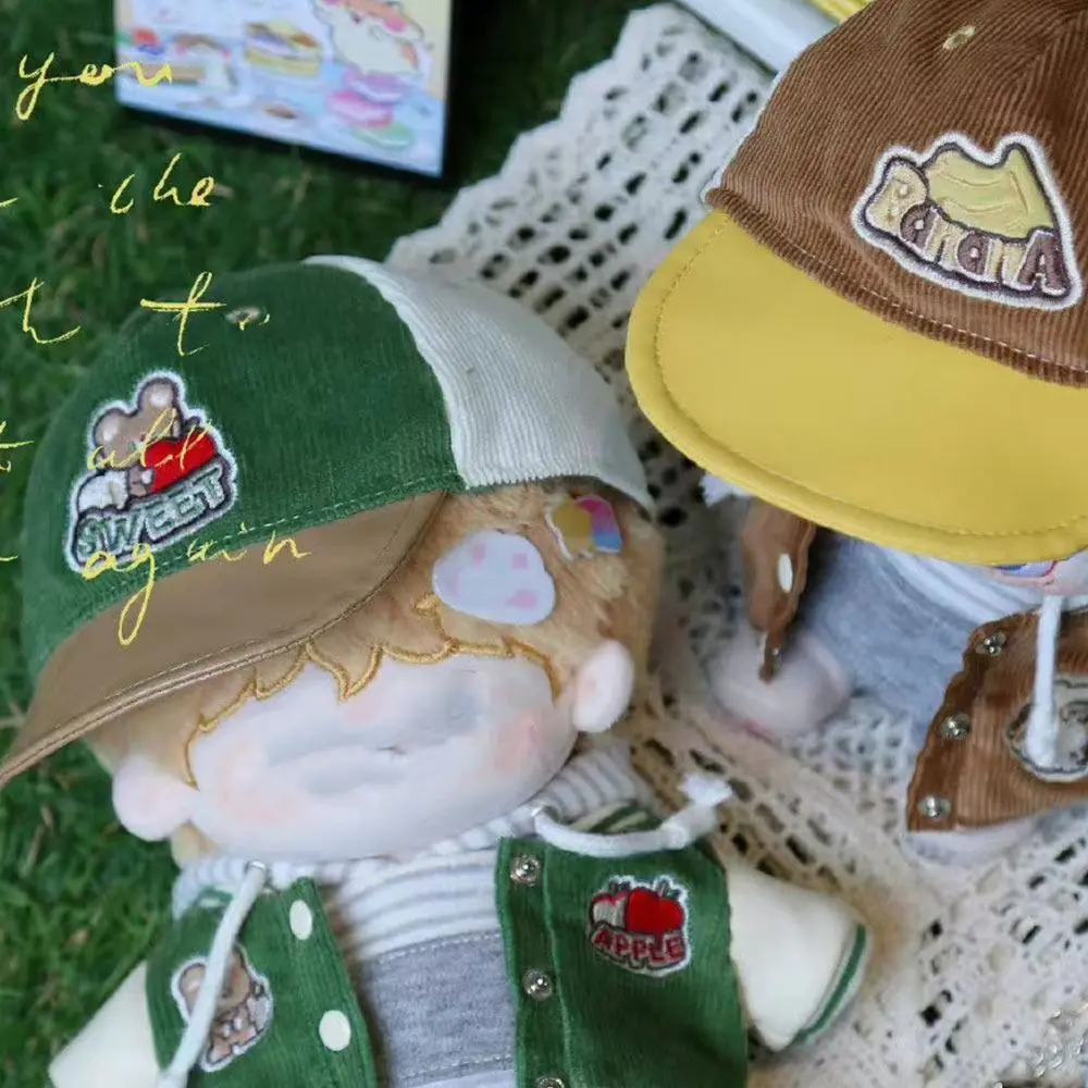 20cm Doll Clothes Jackets Cotton Stuffed Dolls Cartoon Pattern Baseball Uniform Coat Changing Dressing Game Playing House Gift