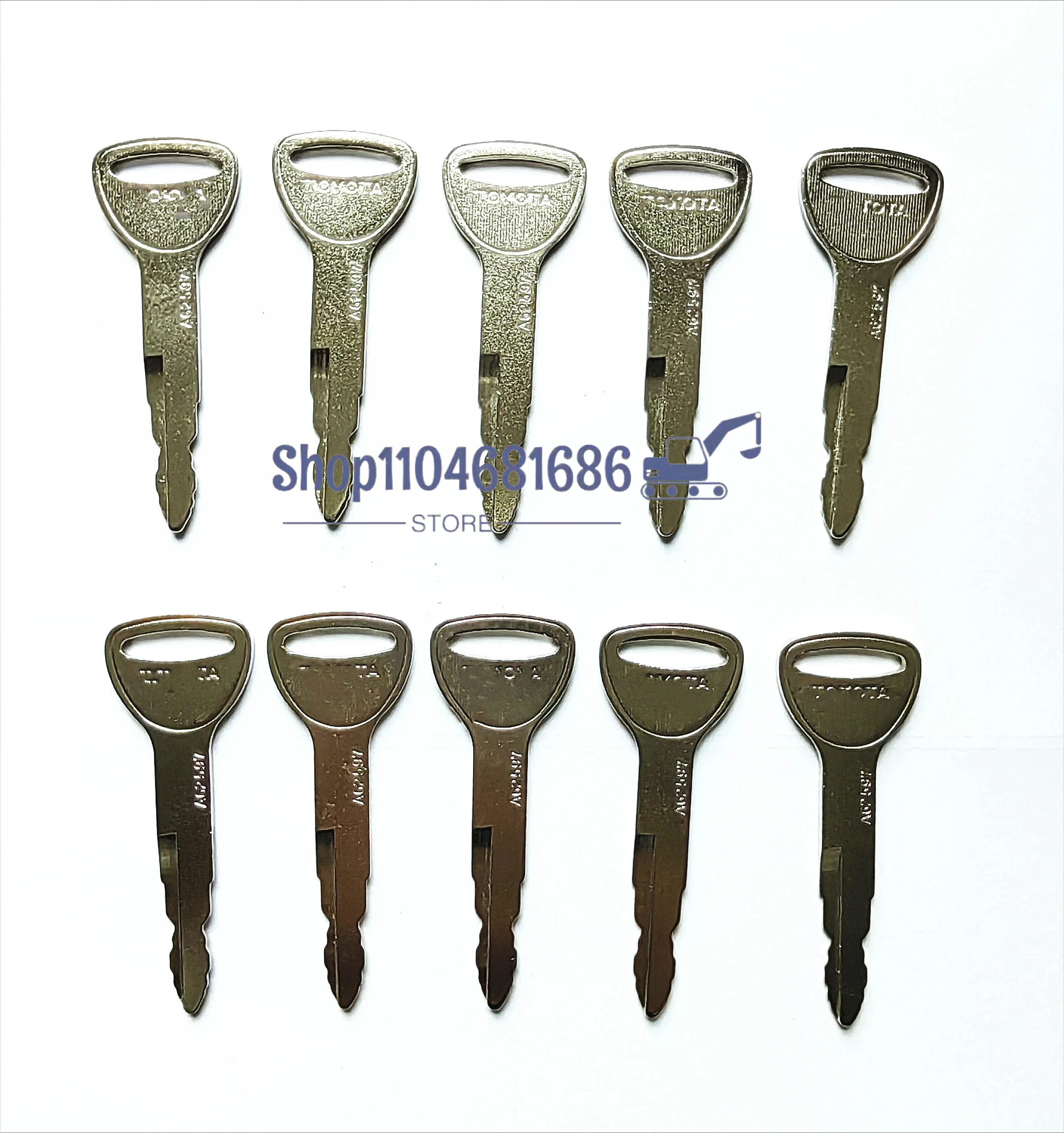 

10PCS A62597 Toynew Key with Logo 57591-23330-71 Ignition Key for Toyota Forklift New Model