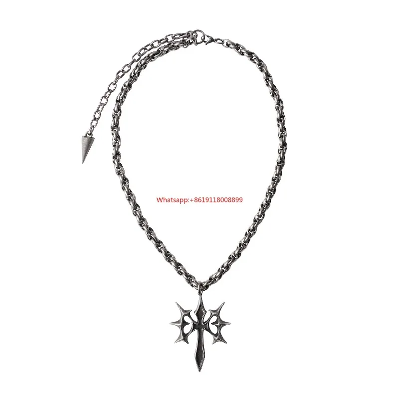 

[Castle Eternal] Gothpunk Style Niche Heavy Industry Cross Necklace Subculture