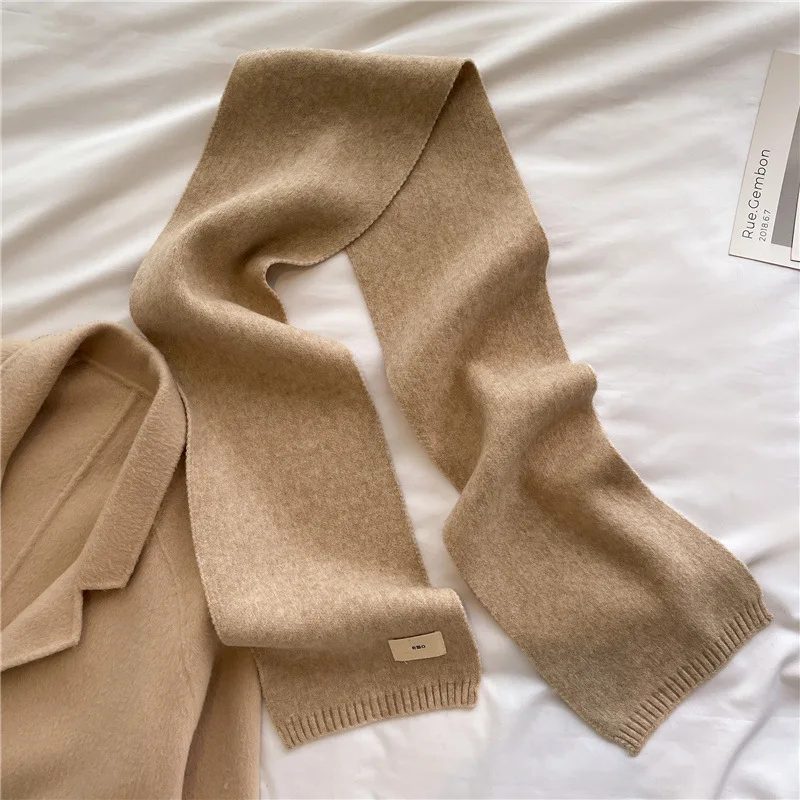 Knitted Scarf 2023 New Autumn Winter Warm Scarf Fashion Scarves Korean Version For Girl Boy Soft Neckerchief Cashmere Imitation