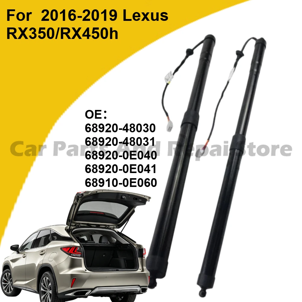 Precision Fit OEM-Grade Tailgate Struts for Lexus RX350/RX450h 2016-2019, Crafted Quiet 68910-48071 (L)/68920-48031 (R)