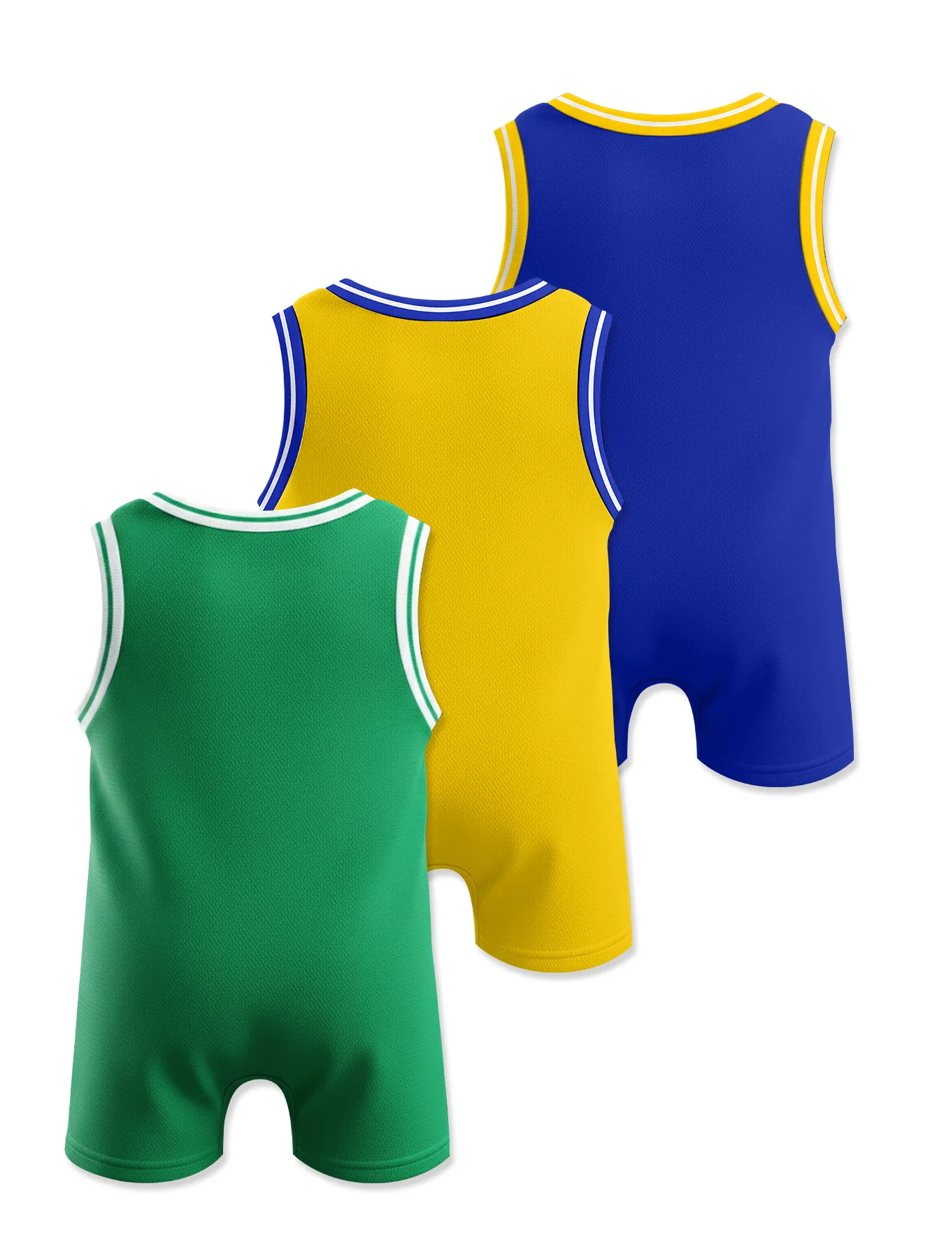 3-Piece Set Baby Boy Sports Dry Quick-Dry Vest Jersey Onesie Outfit for Outdoor Scenarios