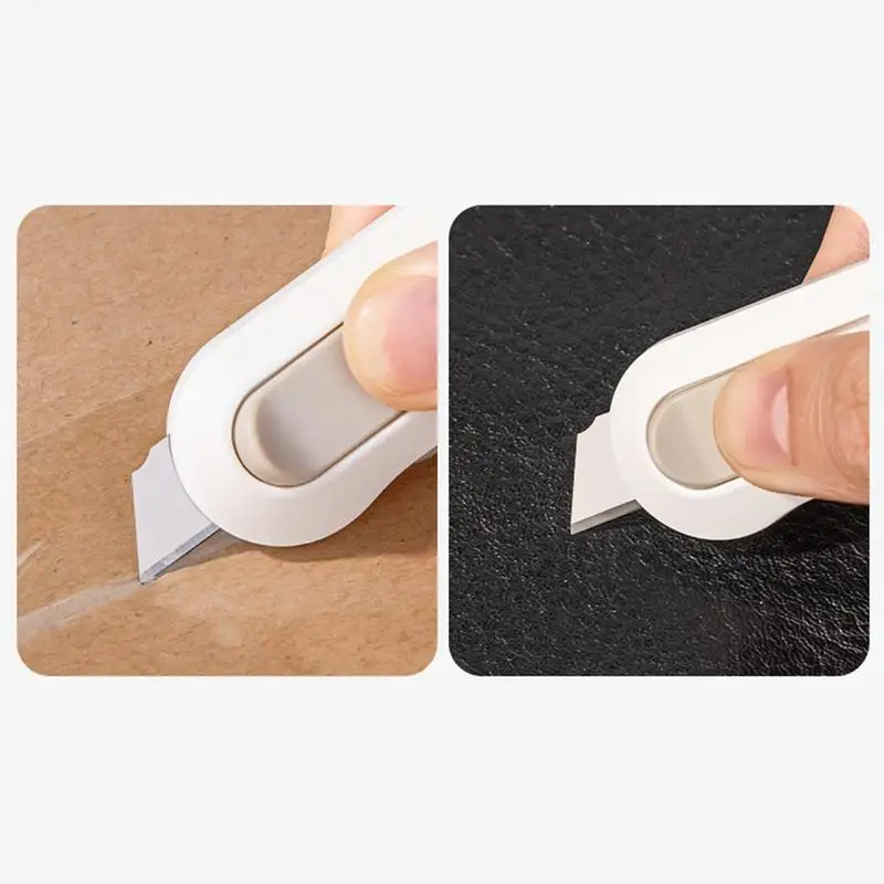 Mini portátil Auto-Retract Box Cutter, Multifunction Utility Knife, Canivete, Estudante Arte Papelaria, Material escolar