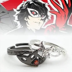 Anillo de juego Persona 5 Unisex GoroAkechi Crow JOKER Ren Amamiya, anillos de pareja de apertura ajustable, accesorios de joyería, regalos de Cosplay