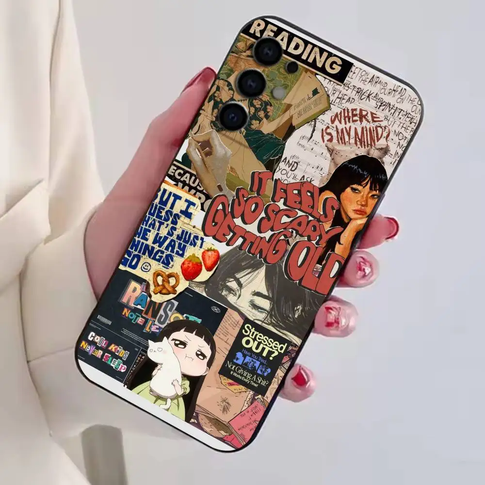 Cool-l Retro-o Art 70s Style  Phone Case For Samsung S25,S24,S21,S22,S23,S30,Ultra,S20,Plus,Fe,Soft Silicone Black Cover