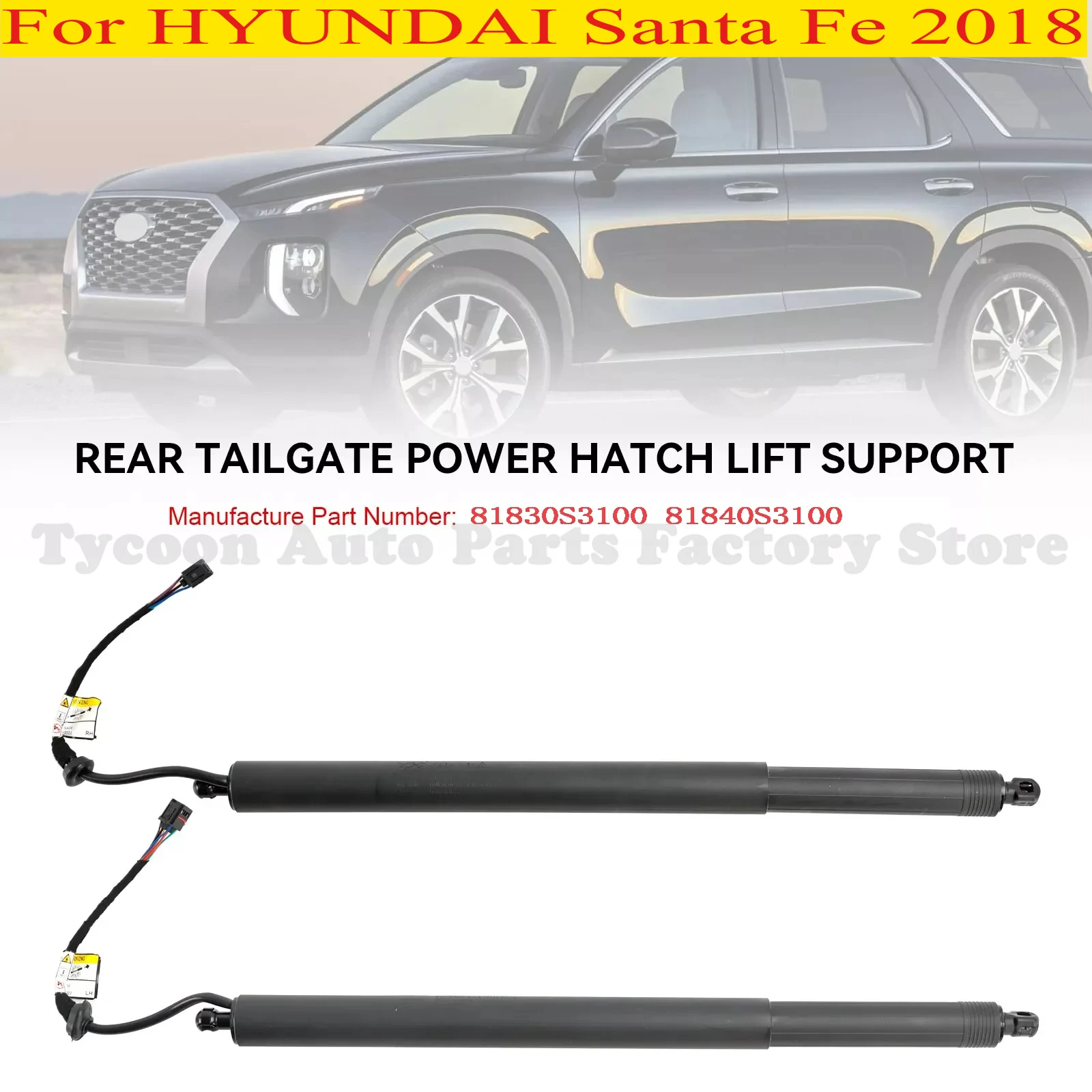 81841S1100 81831S1100 Rear Trunk Liftgate Power Hatch Lift Support Opener Electric Tailgate Struts For HYUNDAI Santa Fe 2018