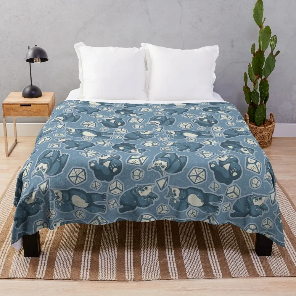 

Blue Owlbears Throw Blanket Picnic Soft Big Luxury St Personalized Gift for sofa Blankets