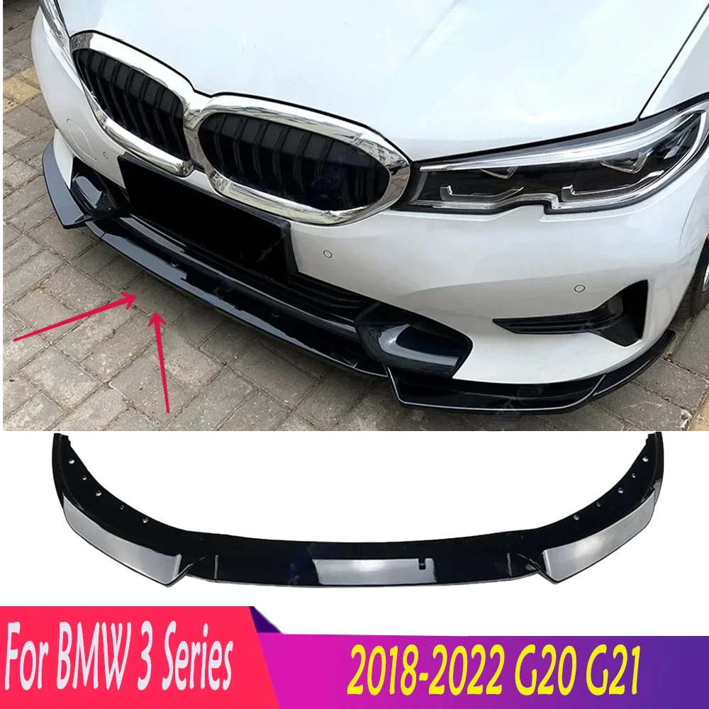 

For BMW 3 Series 2018-2022 G20 G21 High Quality Bumper Lip Spoiler Splitter Diffuser Front Splitter V.2 Body Kits