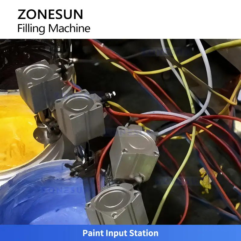 ZONESUN ZS-FAL20 Automatic Watercolor Paint Filling Capping Machine 8 Colors Multi-Cavity Box Dosing Liquid Sealing Equipment
