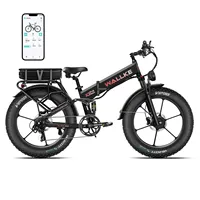 New Wallke X3 Electric Bike 1500W Dual Motor 22AH/44AH Foldable Electric Bicycle  26'' Fat Tire E-Mountain Bike With APP Control