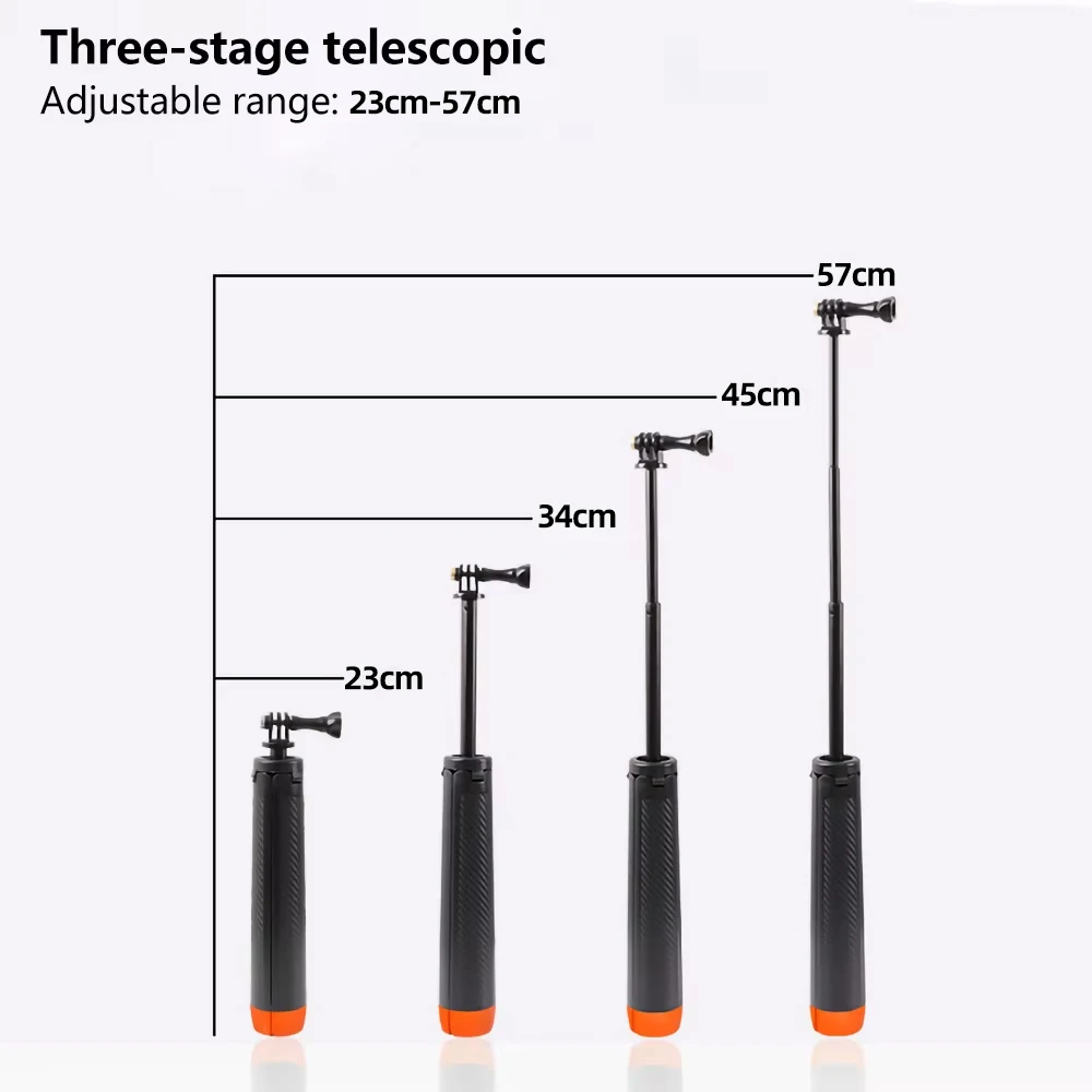 Floating Hand Grip Tripod Extendable Holder for GoPro Hero 13 12 11 10 9 Insta360 SJCAM AKASO DJI Osmo Action Camera Accessories