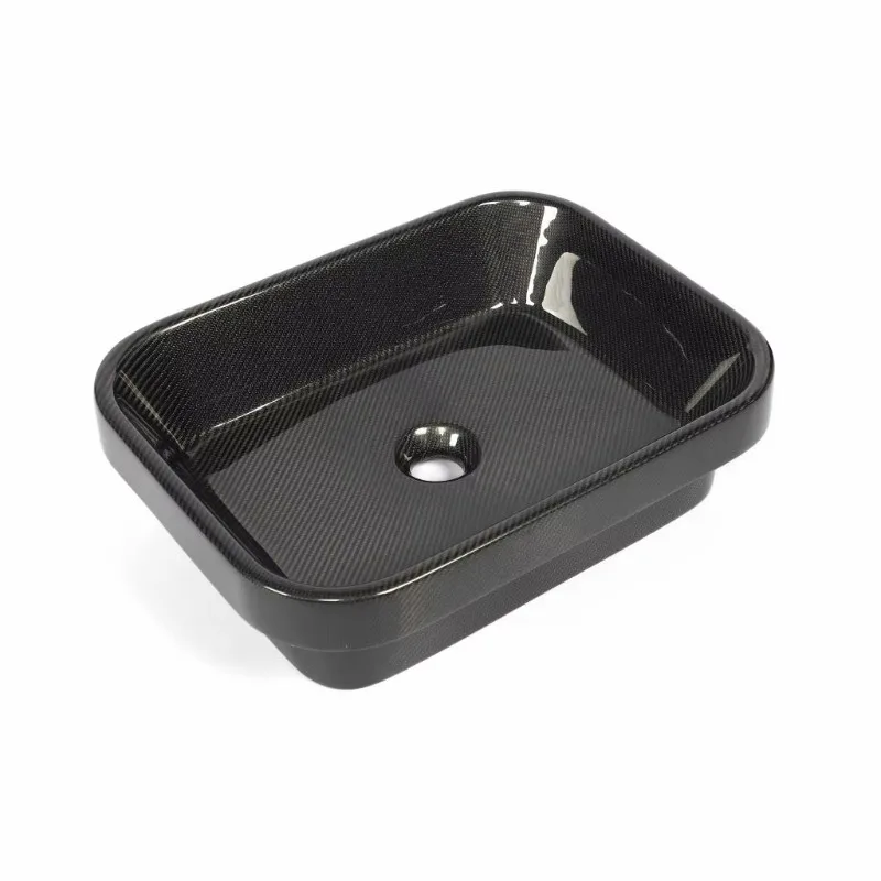 Full Carbon Fiber Rectangular Wash Basin High-End Bathroom Consistent Quality High Strength