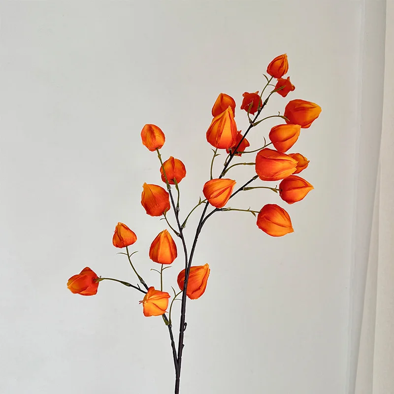 Artificial 1m Lantern Flower Branch Wedding Floral Material Party Event Supplies Bedroom Table Vase Decor Photo Props - view 5