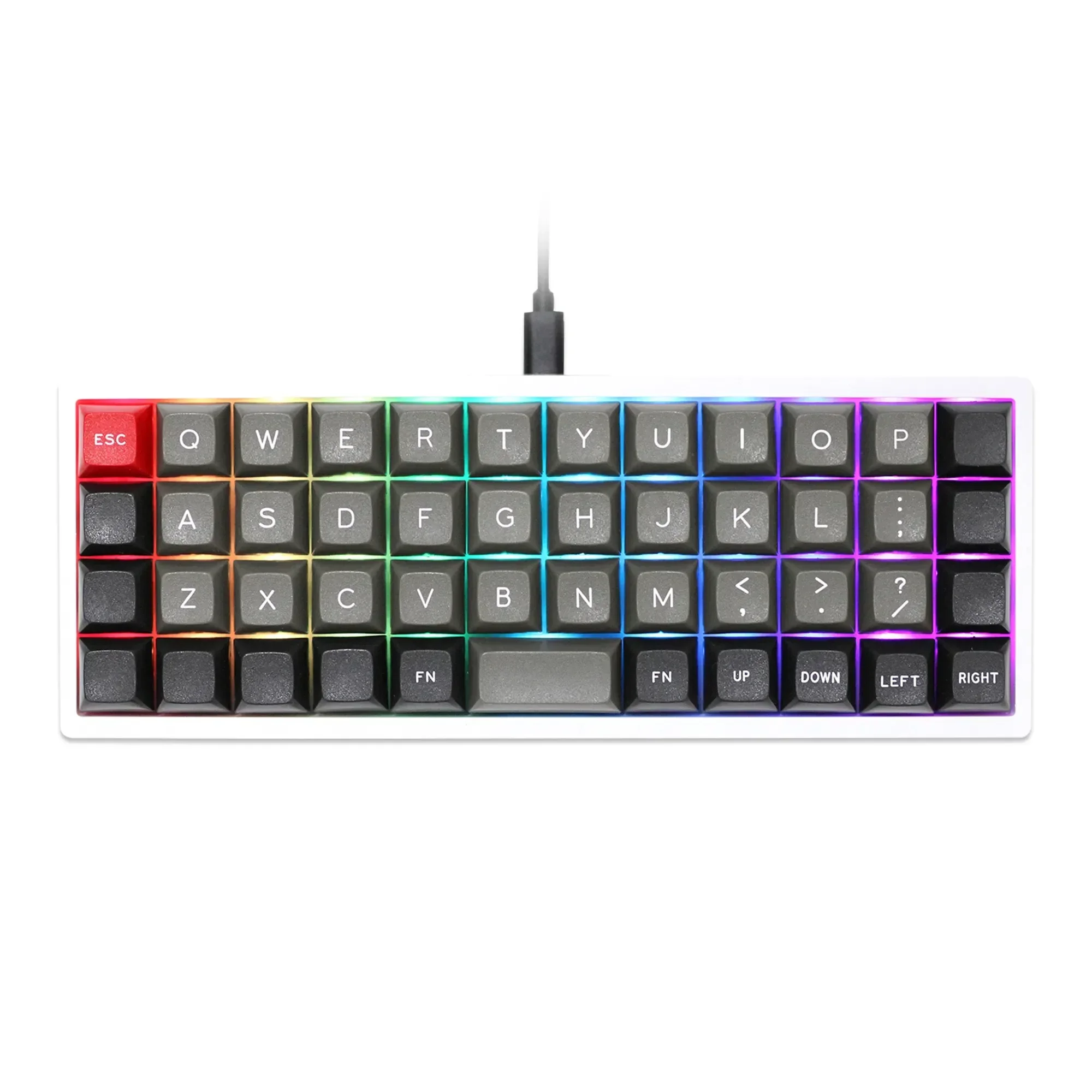 CSTC40 40 RGB 40% hot Swappable Mechanical Keyboard PCB Programmed VIA VIAL software Macro Firmware rgb switch type c planck