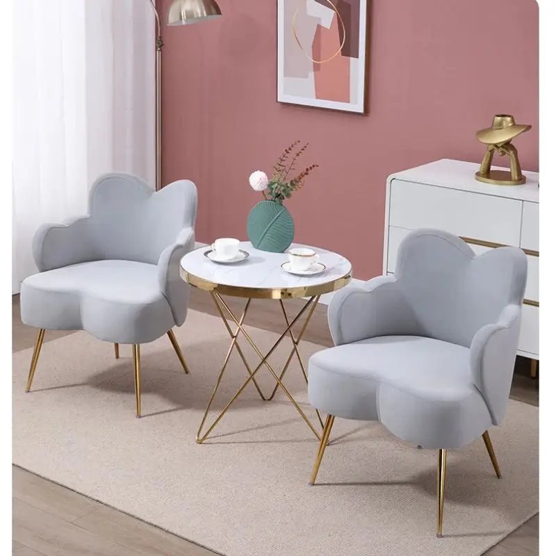 Living room Chairs Velvet backrest armchair Nordic Relaxing single sofa Dresser makeup soft chair Cafe waiting chair Furniture