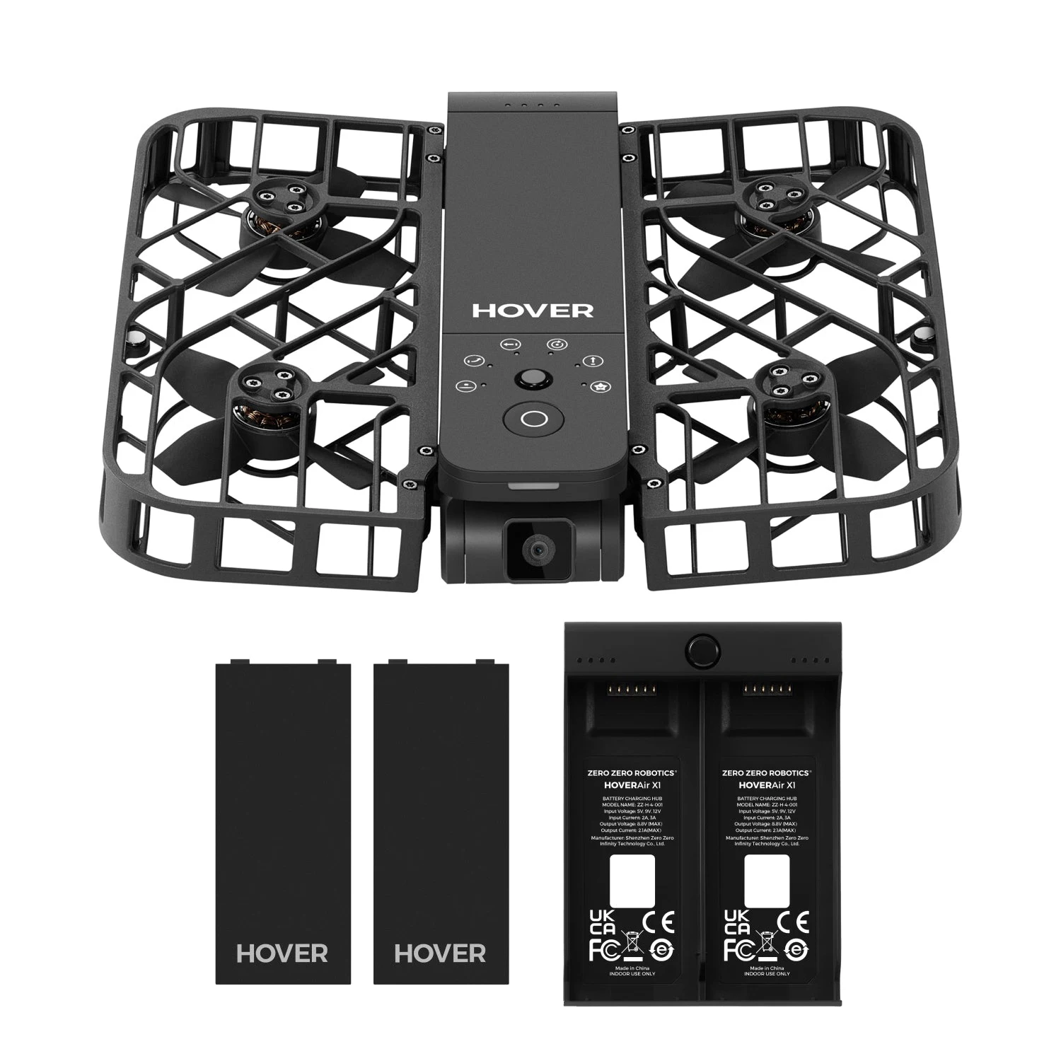 

HOVERAir X1 Flying Drone Camera Llive Preview Selfie Aanti-shake HD Drone Pocket-Sized for Outdoor Camping Travel with 2 Battery