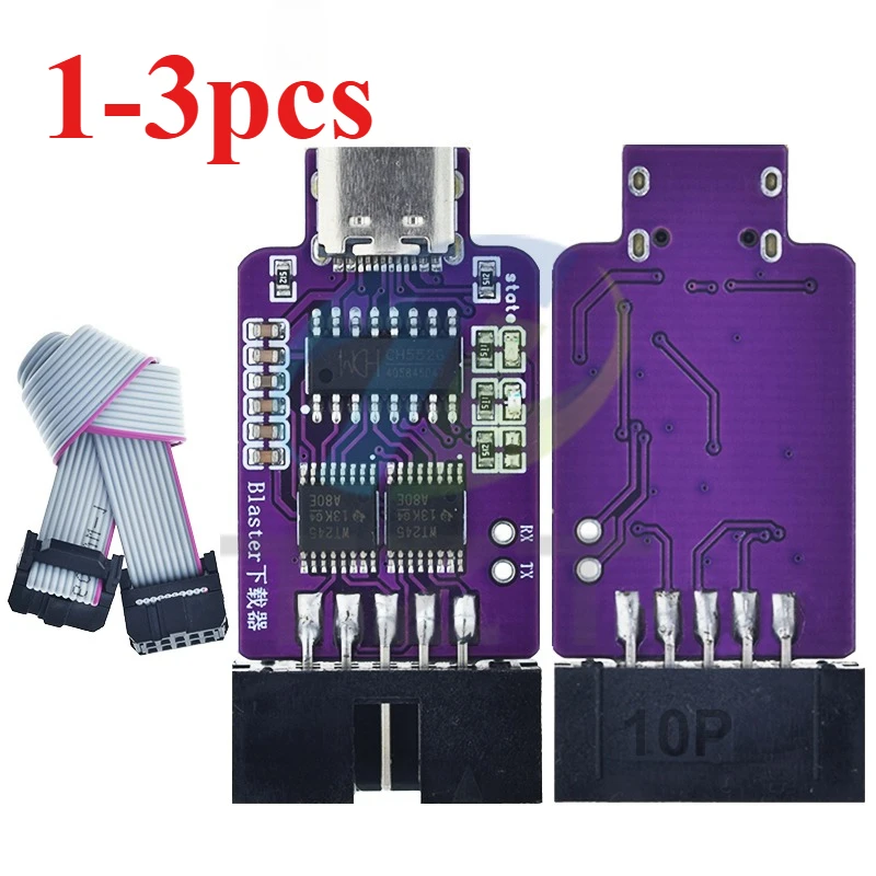 1/3PCS DC 1.2V-3.3V Type-C USB blaster downloader For ALTERA CPLD/FPGA JTAG Altera Programmer For arduino