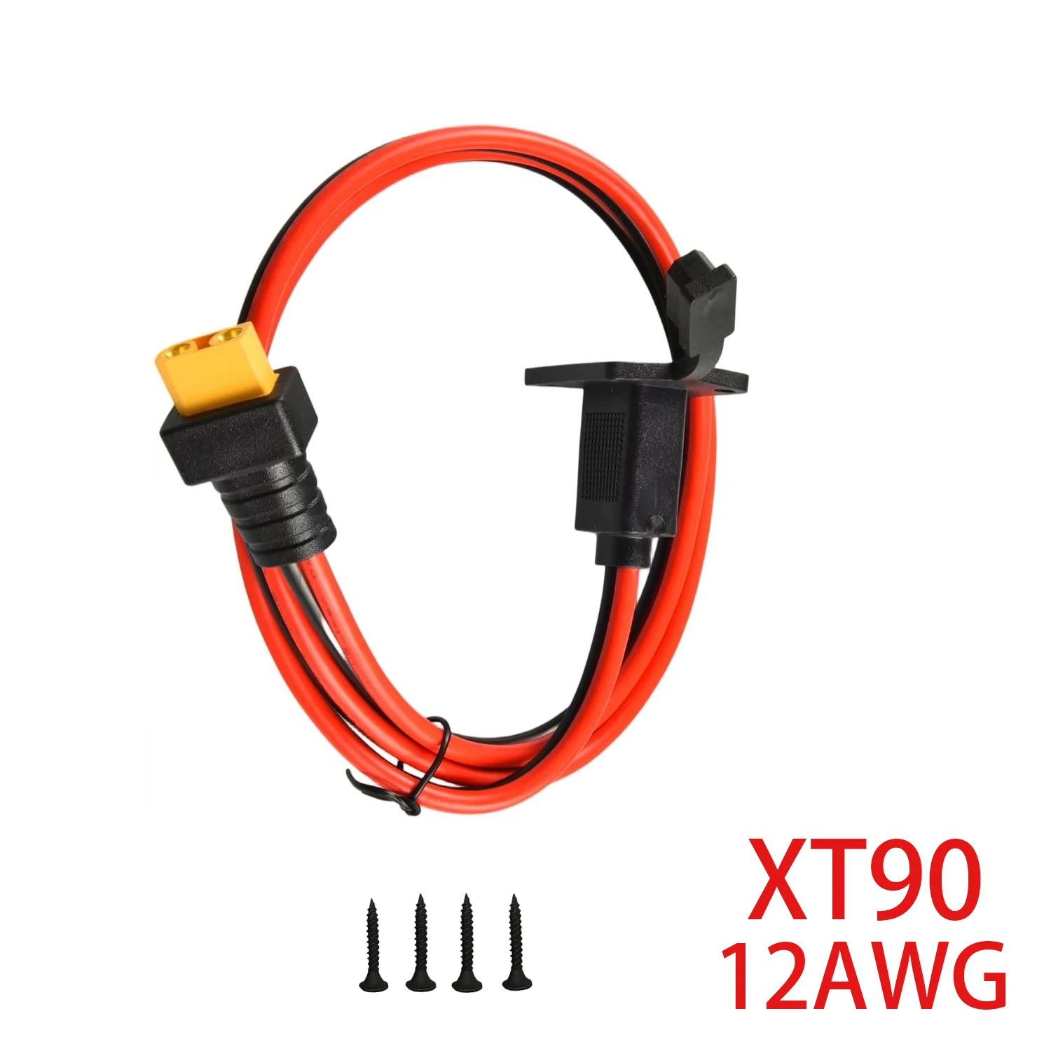 JMUYTOP 3FT 12AWG XT60 Panelmontage-Kabel XT90 Stecker auf Buchse Kabel Hochleistungs-Solargenerator/LiPo-Akku/FPV-Drohnen-Adapter