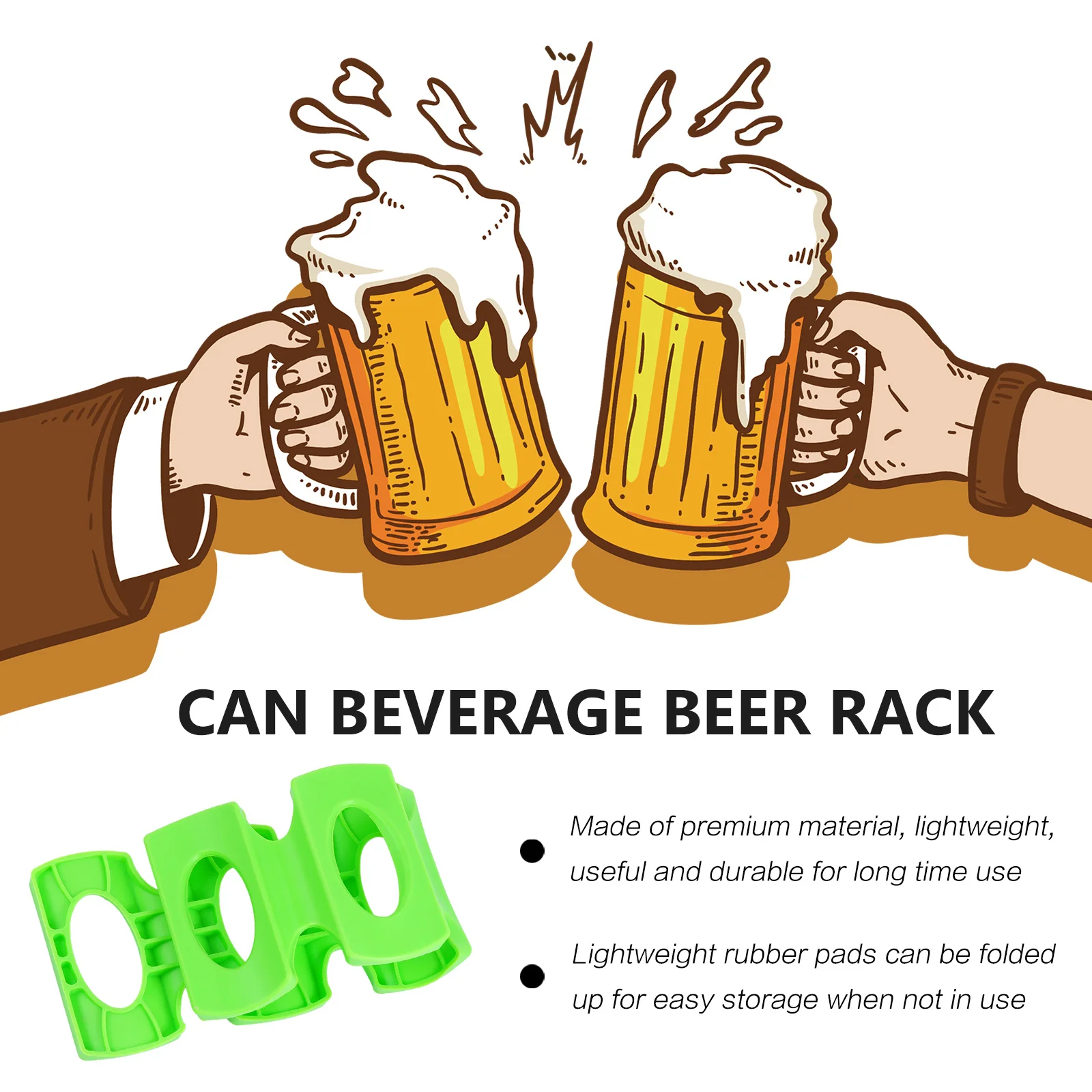 

2pcs Silicone Refrigerator Storage Mats Hollow Out Design Bottle Can Organizer Rack For Fridge Garage Basement Use Beverage