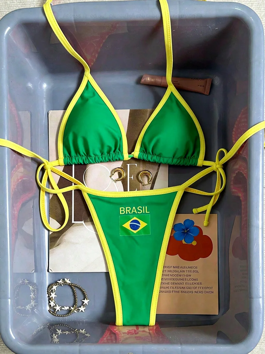 Asymmetric G String Bikinis Mini Micro Thong Bikini Female Swimsuit Women Swimwear Two-pieces Bikini Set Brazilian Bathing Suit