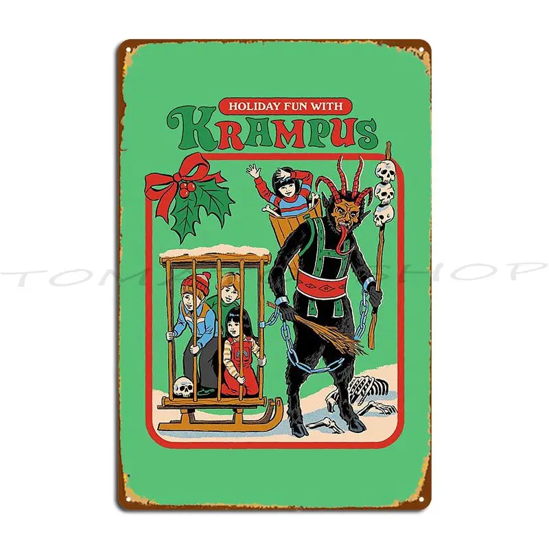 Recipes For Children Fun With Krampus You Can Learn Sewing Metal Signs Club Cave Funny Cinema printed  Tin Sign Poster