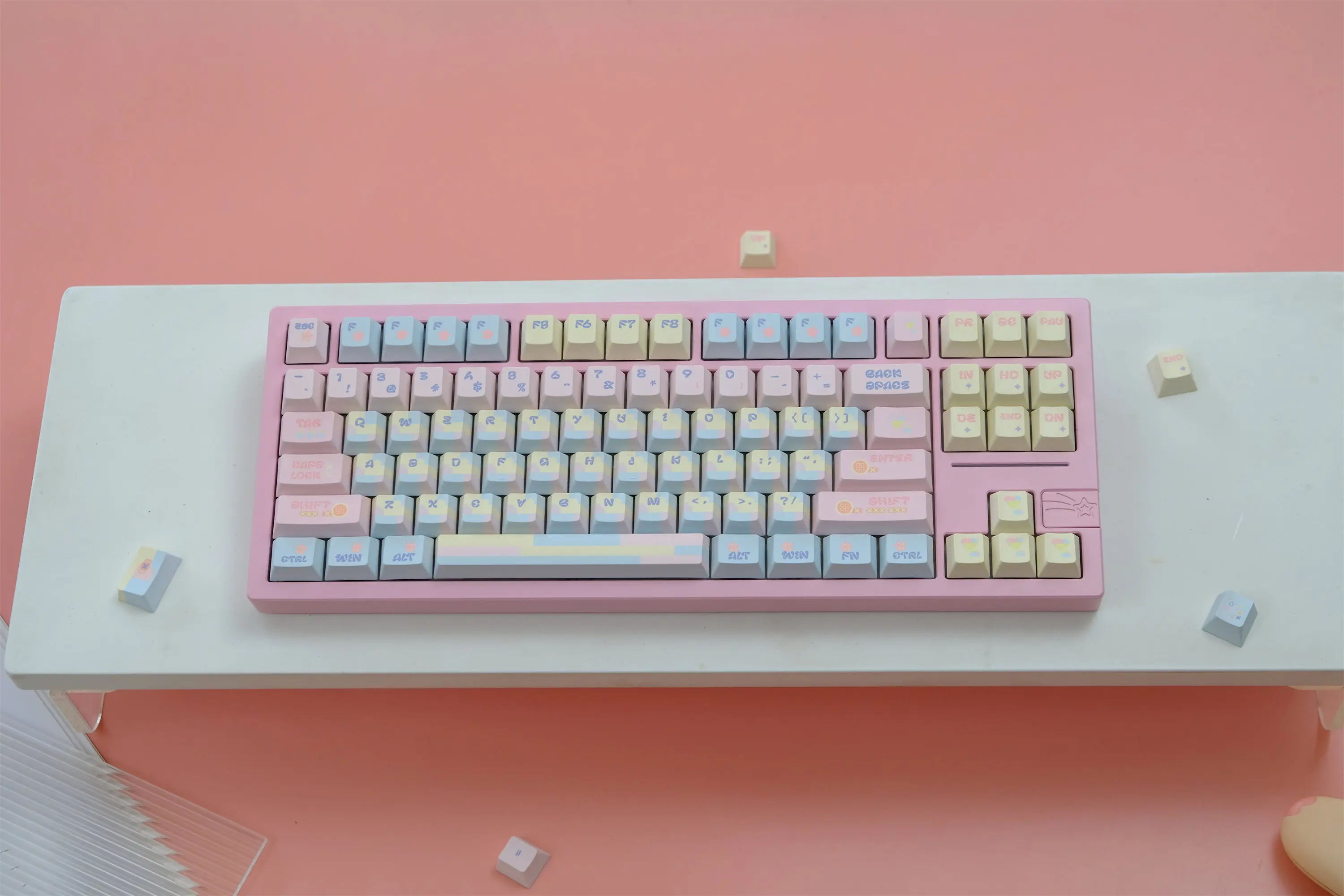 

Набор колпачков для клавиш в стиле пэчворк Toffee, 151 клавиш, колпачки для клавиш из ПБТ, профиль CHERRY DYE-SUB для переключателя MX, механическая клавиатура, раскладка ISO ANSI