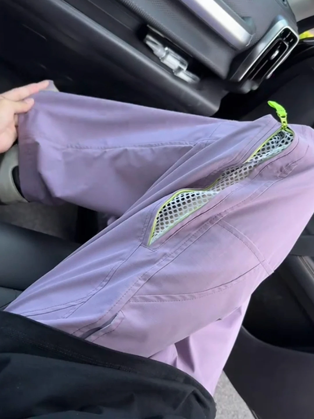 

Dopne Purple ex Workwear Pants Side Zipper Me Qui Dry Outdoor Climbing Trousers Faionable Loose Fit Summer Casua...