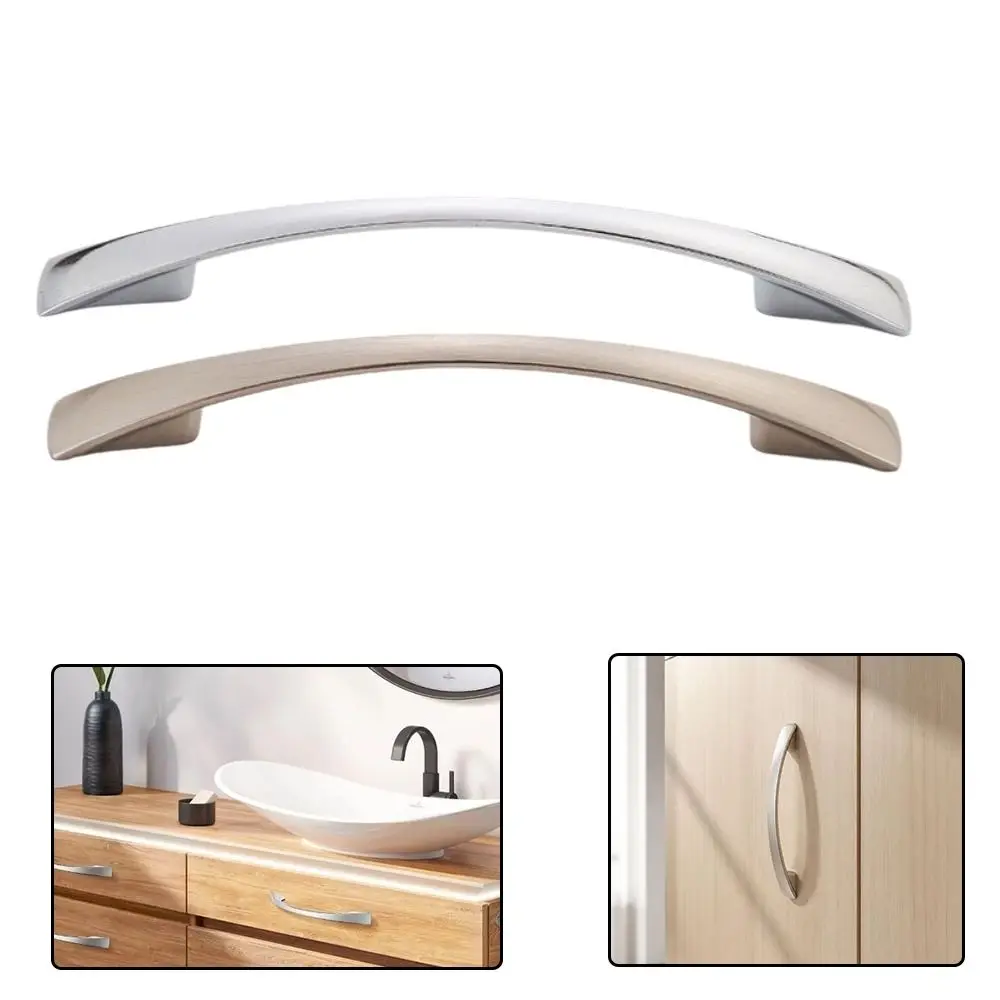 2PCS Curved Profile Cabinet Handles Solid Structure Curved Handle Cupboard Handles Pull Style Screw Mounting Cabinet Knobs