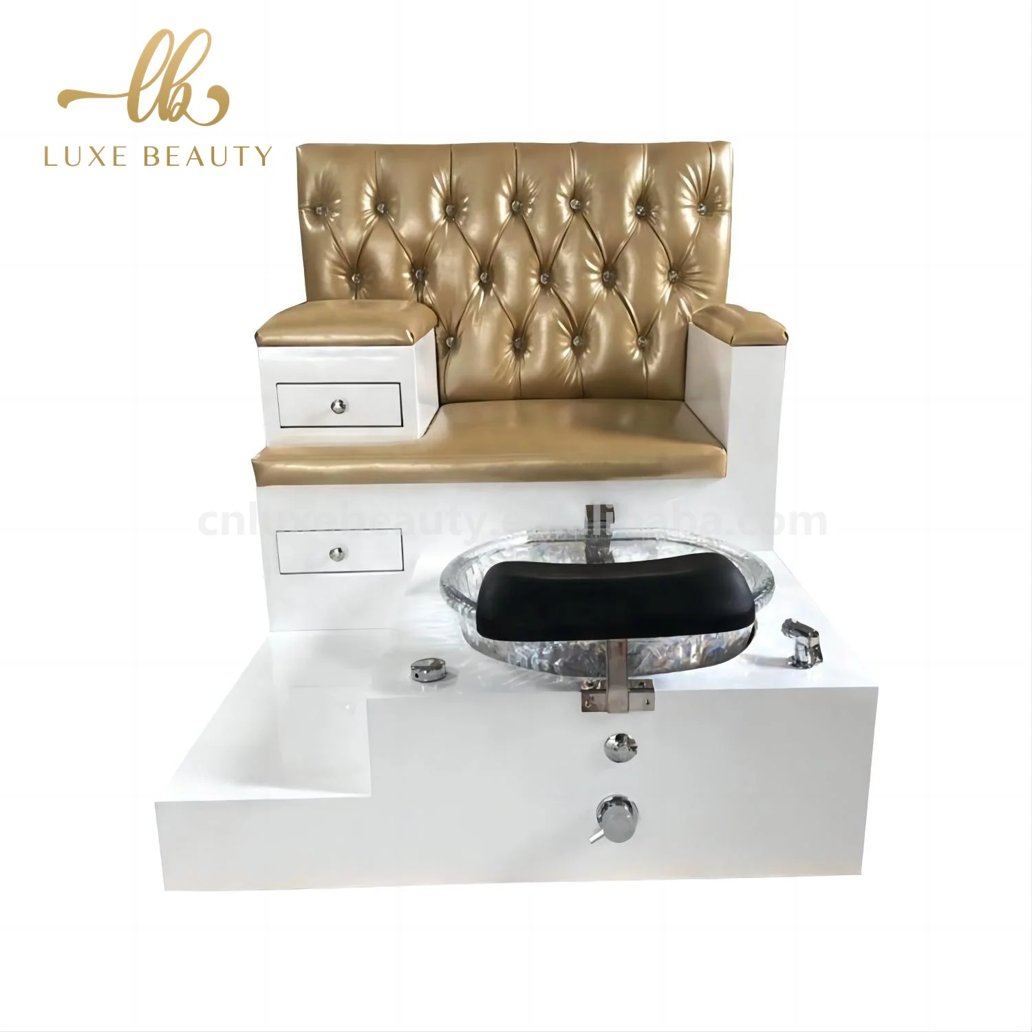 LuxeBeauty Спа-педикюрное кресло с ванной для ног Роскошное элегантное кресло для педикюра с сантехническим педикюрным стулом для использования в маникюрном салоне