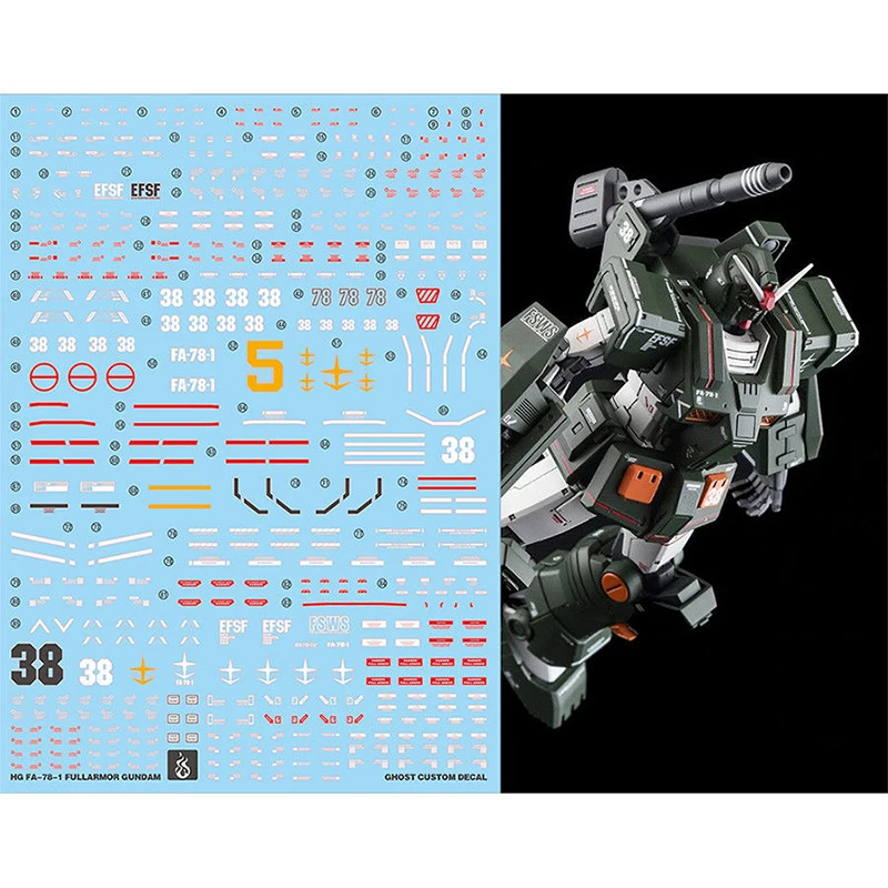 

Yan Ghost Hg Gto Fa78 Fully Equipped Model High-precision Fluorescent Water Stickers Gifts Toy Collection for Kids