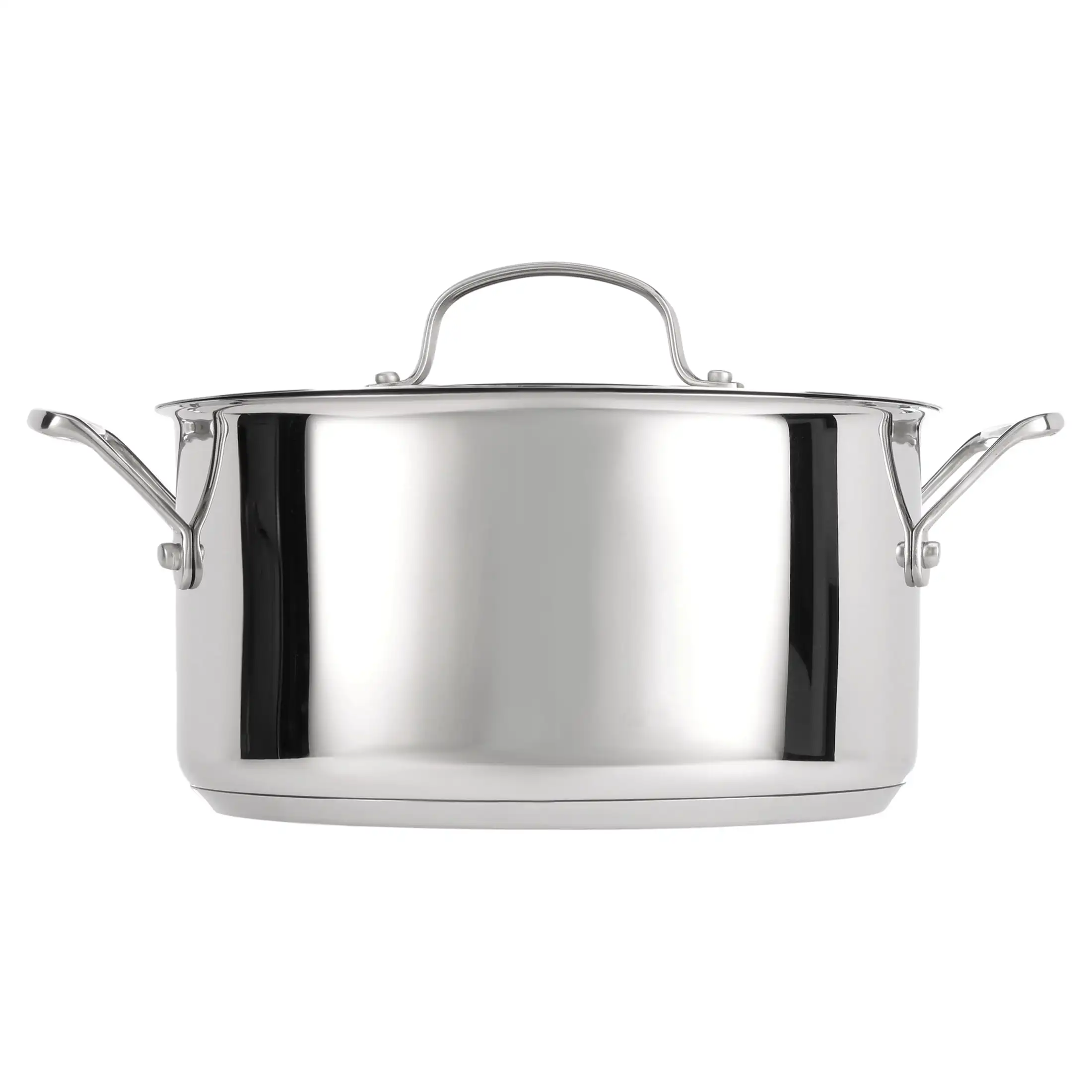 

6-QT Chef's Classic Stainless Steel Sauce Pot with Cover, Multi-Use for Sauces, Soups & Boiling, Dishwasher Safe