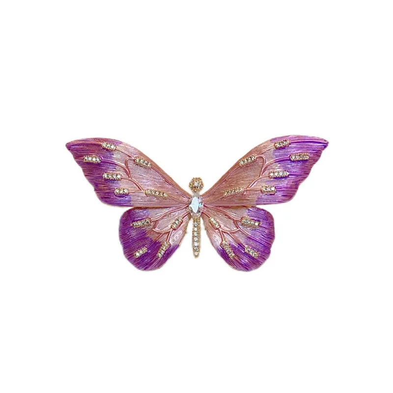 

Брошь «Фиолетовая бабочка» с постепенным изменением, женское пальто, высококачественные аксессуары на булавке