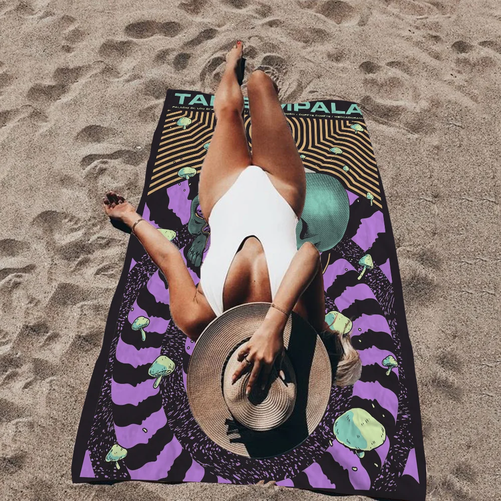 

Tame Impala Psychedelic Microfiber Beach Towel Absorbent Quick Dry Soft Yoga Swimming Resort Mountain Climbing Towel