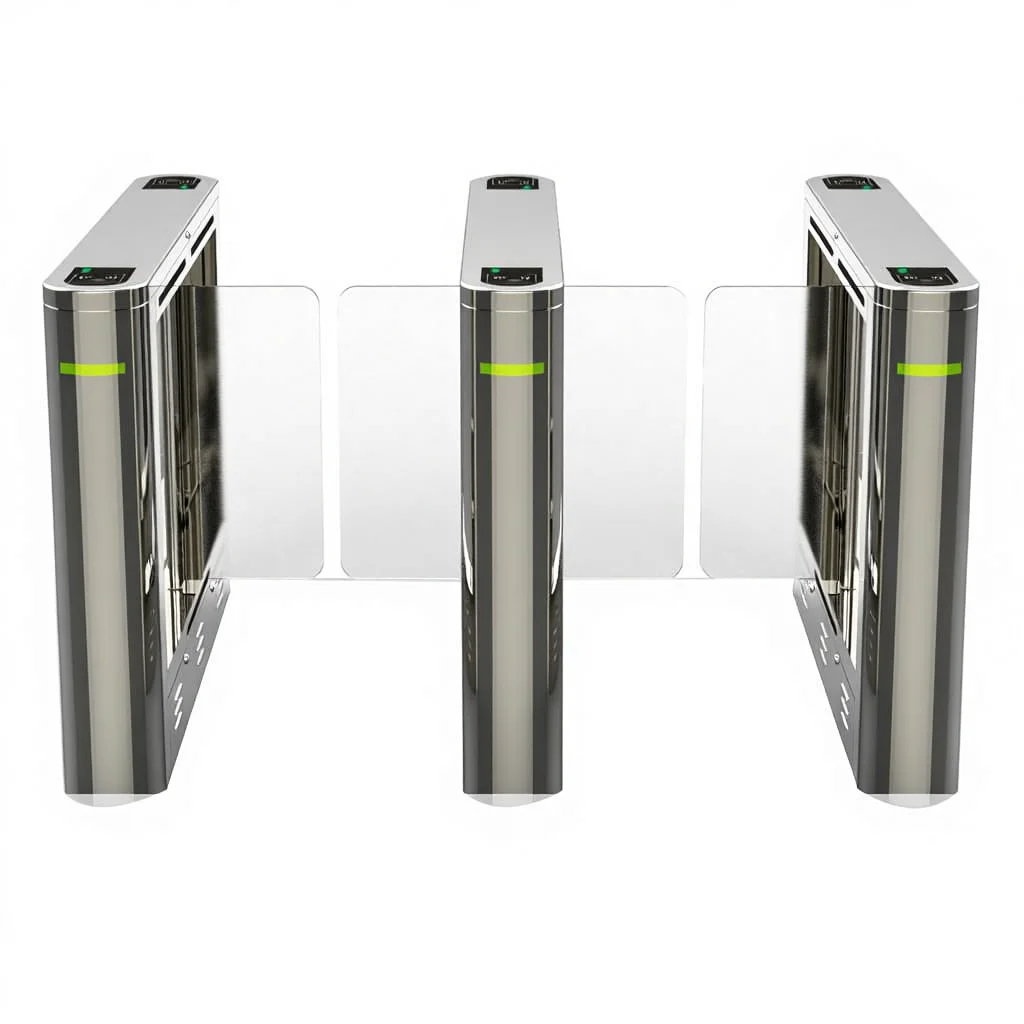 Intelligent Pedestrian Speed Swing Gate Stainless Steel IP65 Access Control Gate Face Recognition For Office Airport Mall
