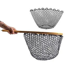 Fly Fishing Fishing Net Replacement Landing Net Silicone Foldable Net Mesh Net Mesh Fishing Accessory Tool Fish Landing Net Bag