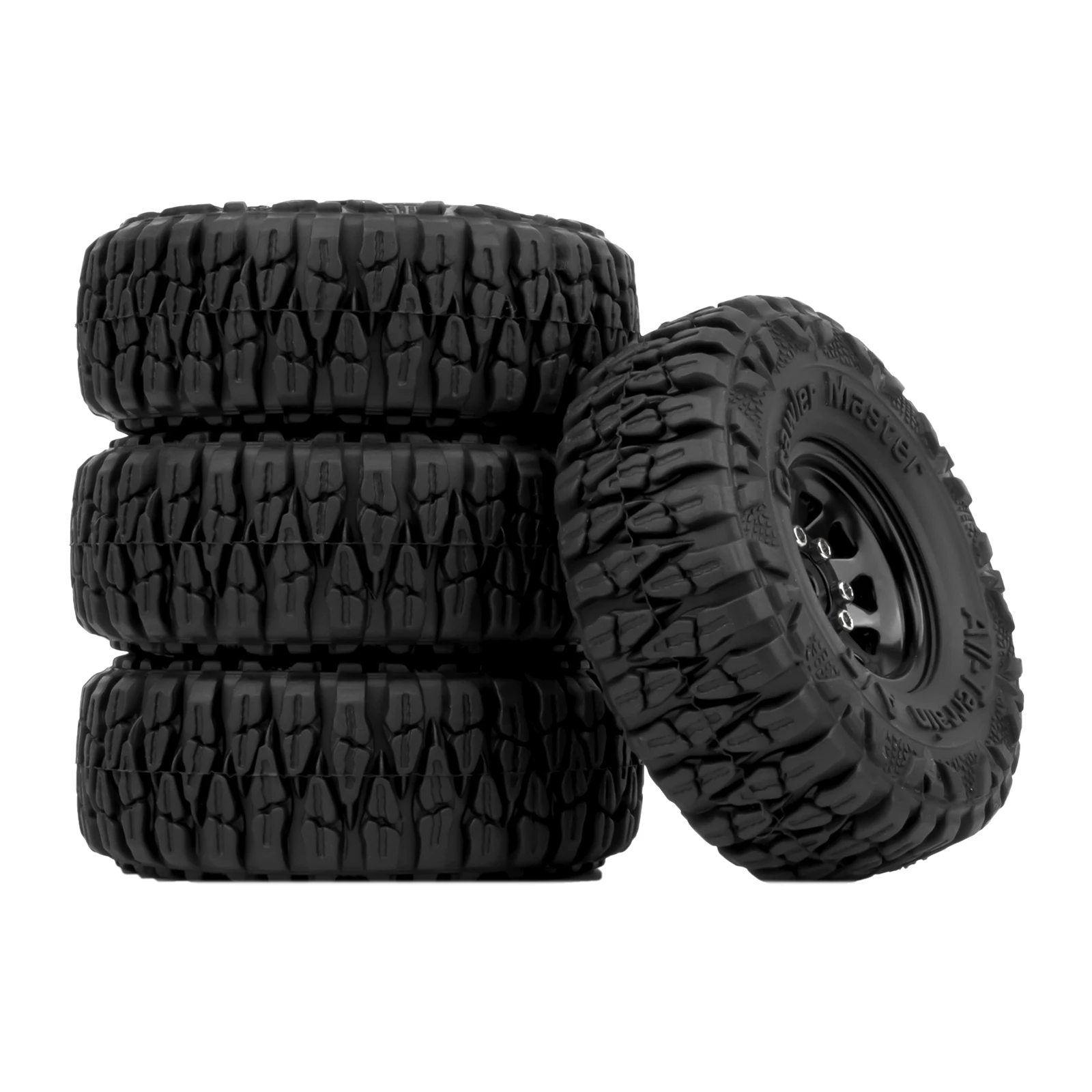 RCZIPROY 1.0 "إطارات قفل حافة 58*21 مللي متر مجموعة الإطارات ل 1/18 1/24 RC الزاحف محوري SCX24 FMS FCX24 TRX4M RC الإطارات محور ترقية أجزاء